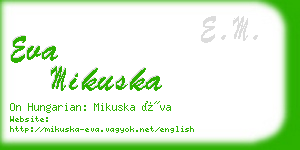 eva mikuska business card
